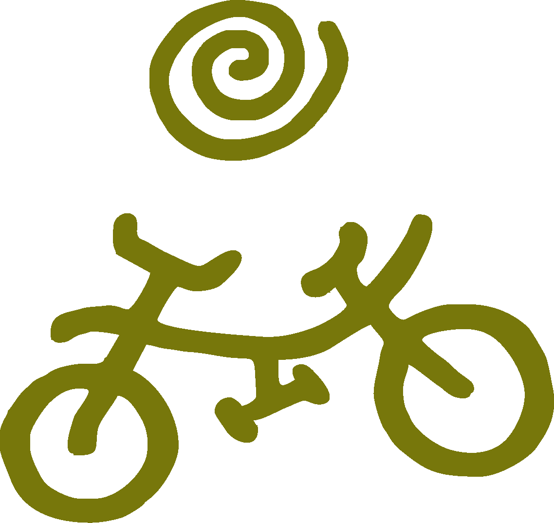 Fahrrad oliv transparent